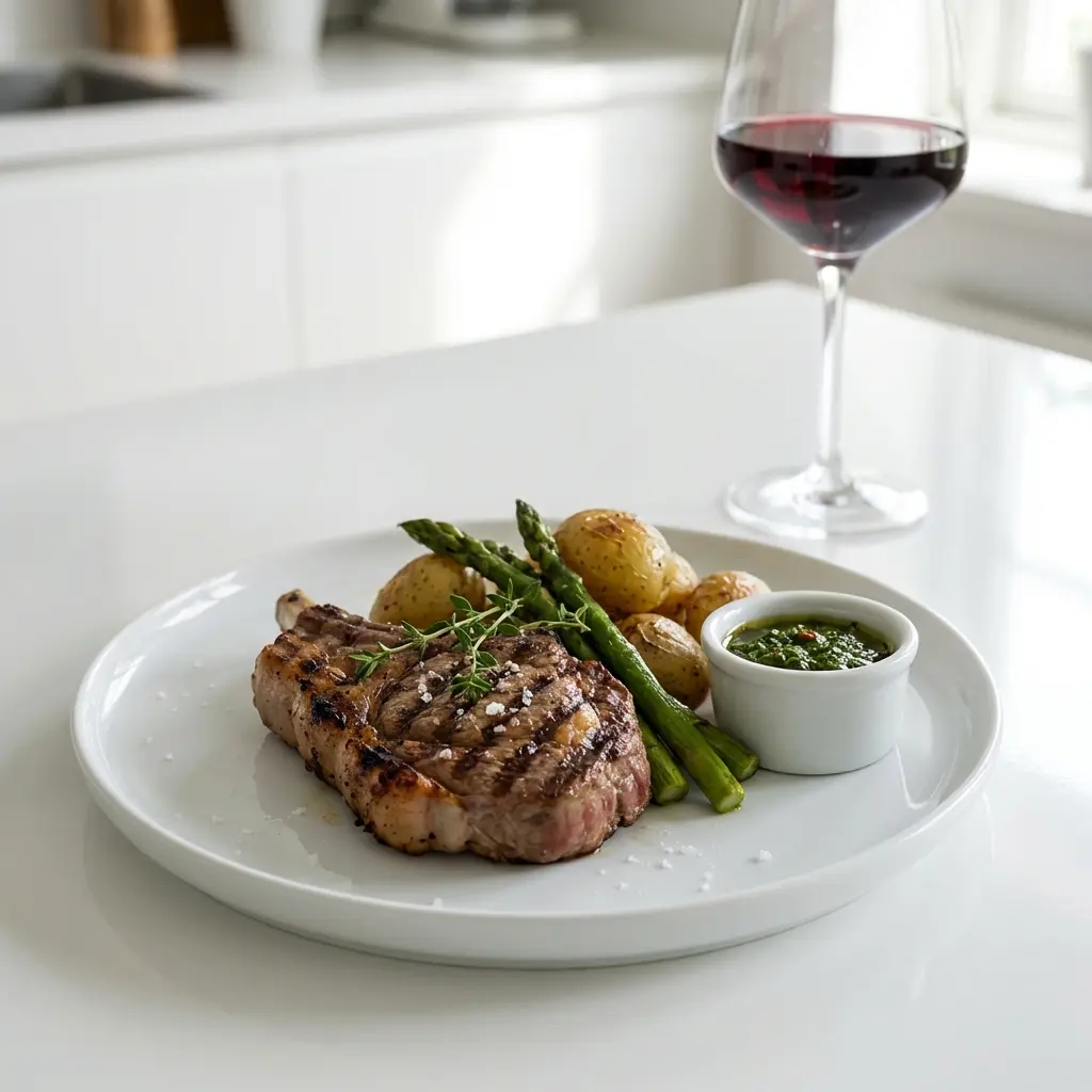 Nylaget grillet kalv servert på en appetittlig og hjemmelaget måte