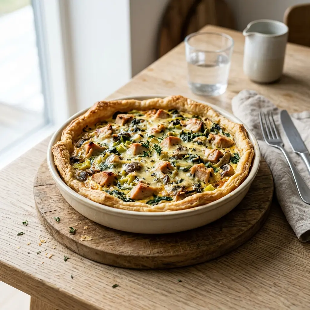 Nylaget kalkunterte servert på en appetittlig og hjemmelaget måte