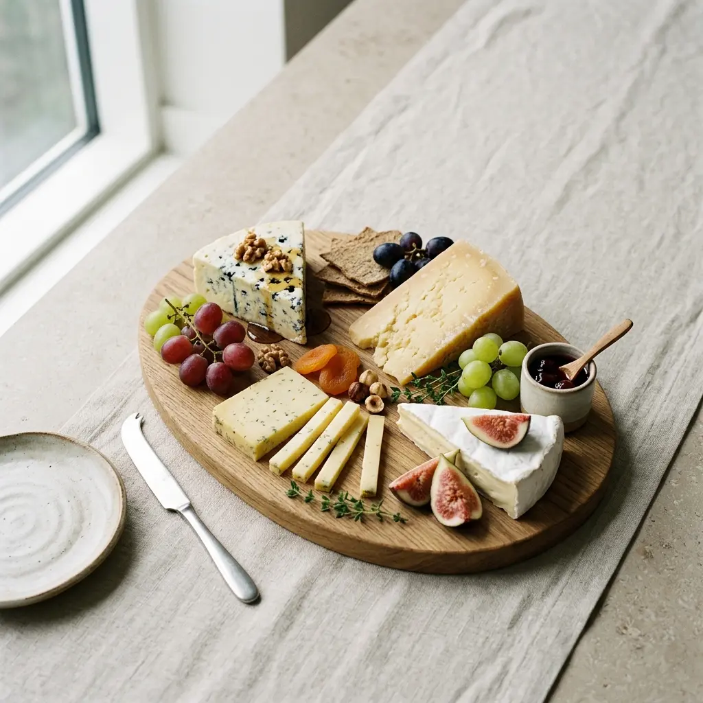 Nylaget ostefat servert på en appetittlig og hjemmelaget måte