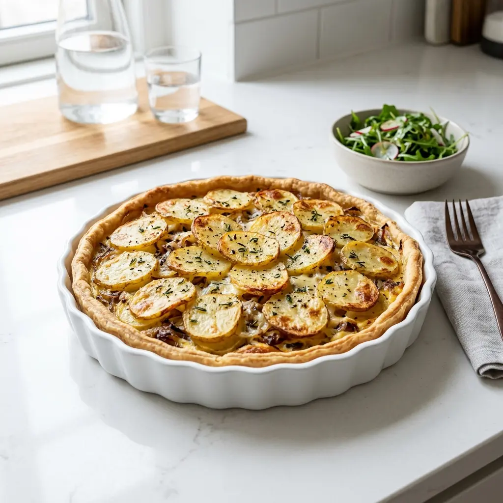 Nylaget potetterte servert på en appetittlig og hjemmelaget måte