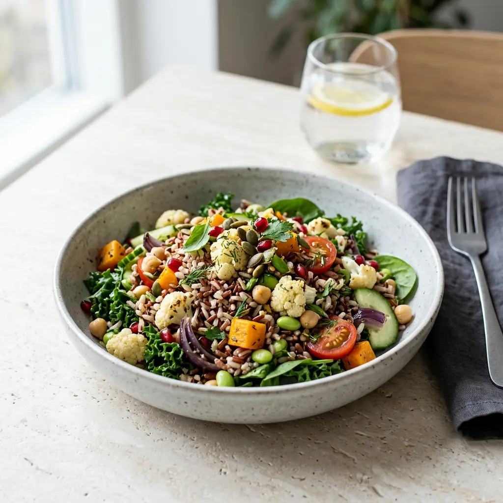 Rissalat servert som frisk salat