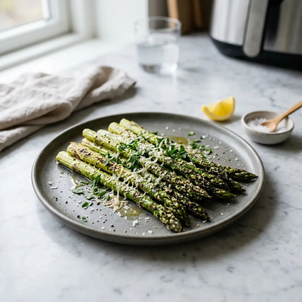 Foto av den ferdige oppskriften Asparges i airfryer