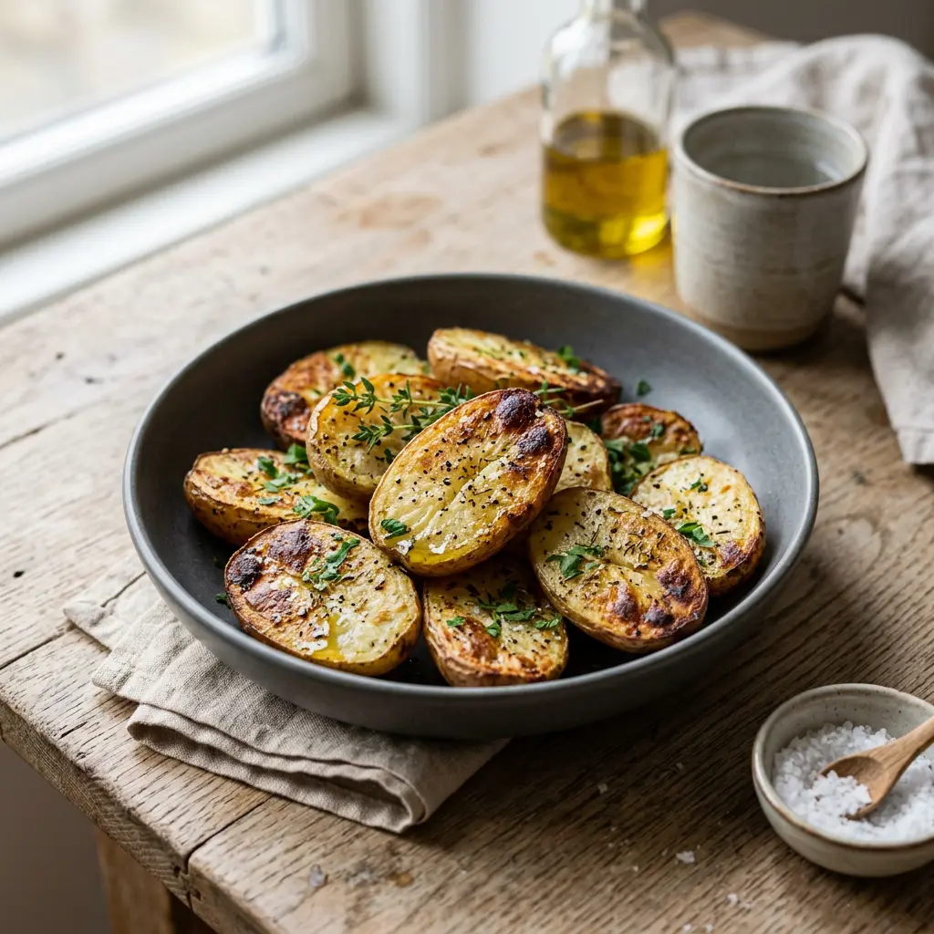 Foto av Bakte poteter i airfryer med sprøtt resultat fra airfryer