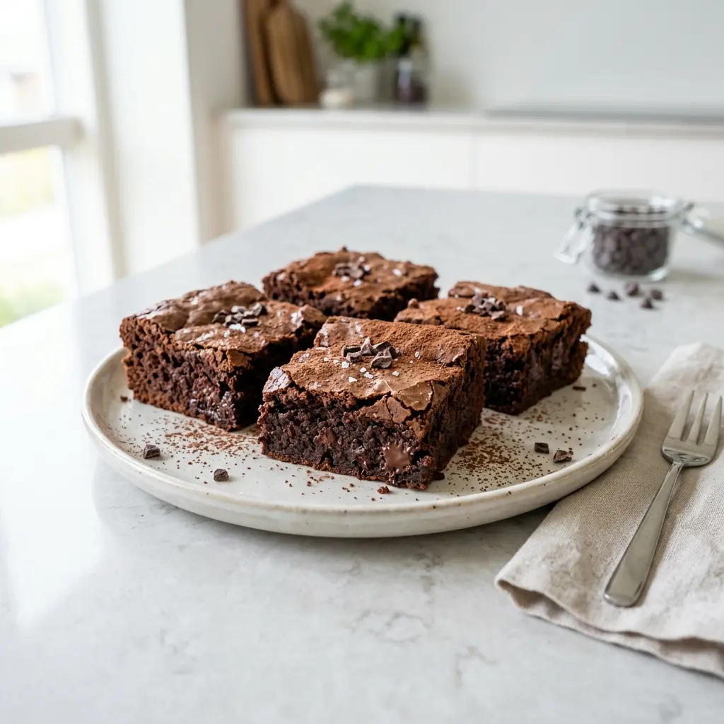 Foto av Brownies i airfryer som ferdig dessert eller bakverk fra airfryer
