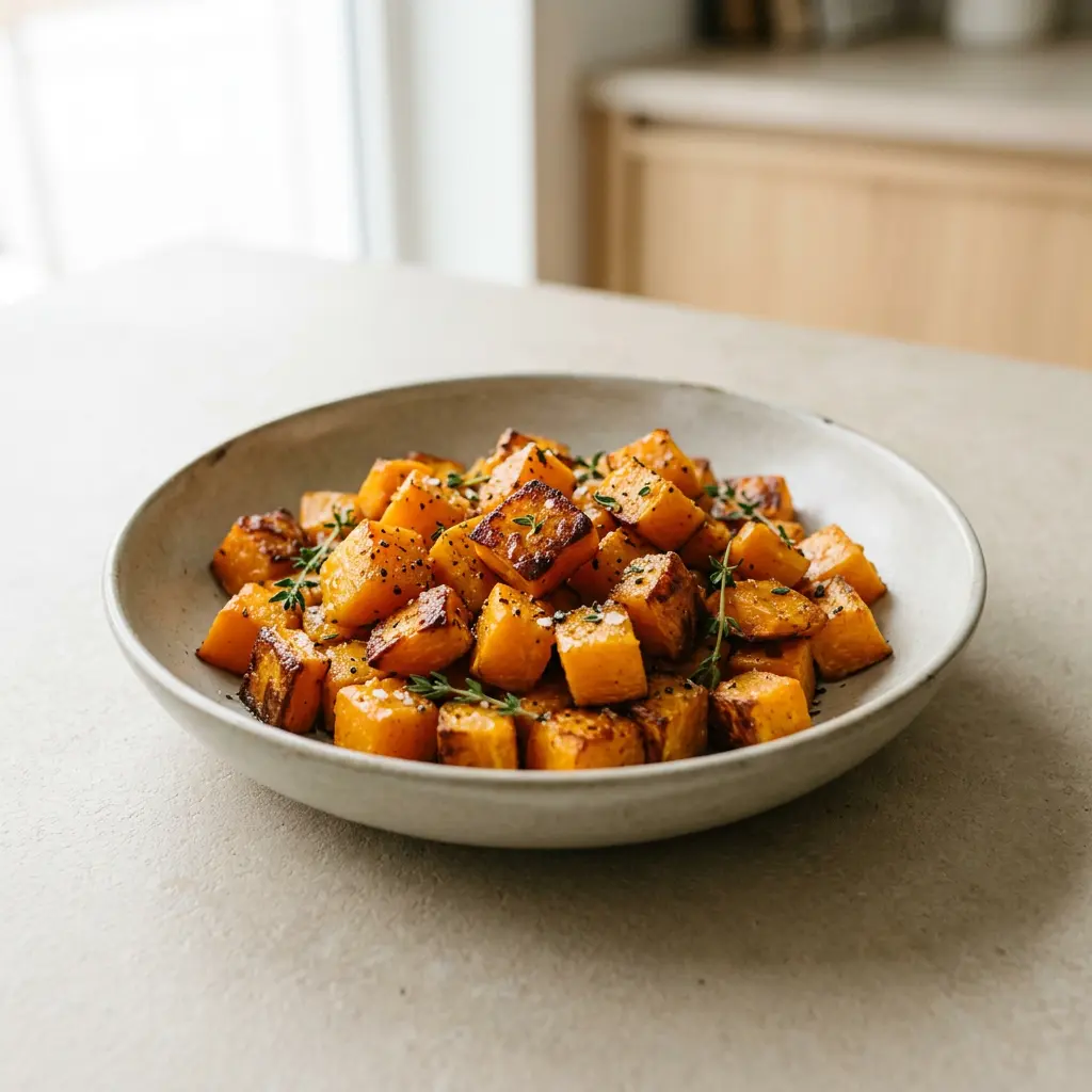 Foto av den ferdige oppskriften Butternutgresskar i airfryer