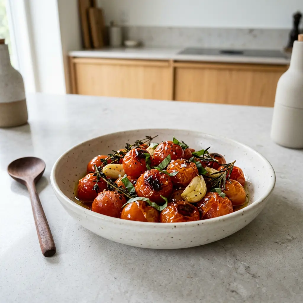 Foto av Cherrytomater i airfryer med grønnsaker tilberedt i airfryer
