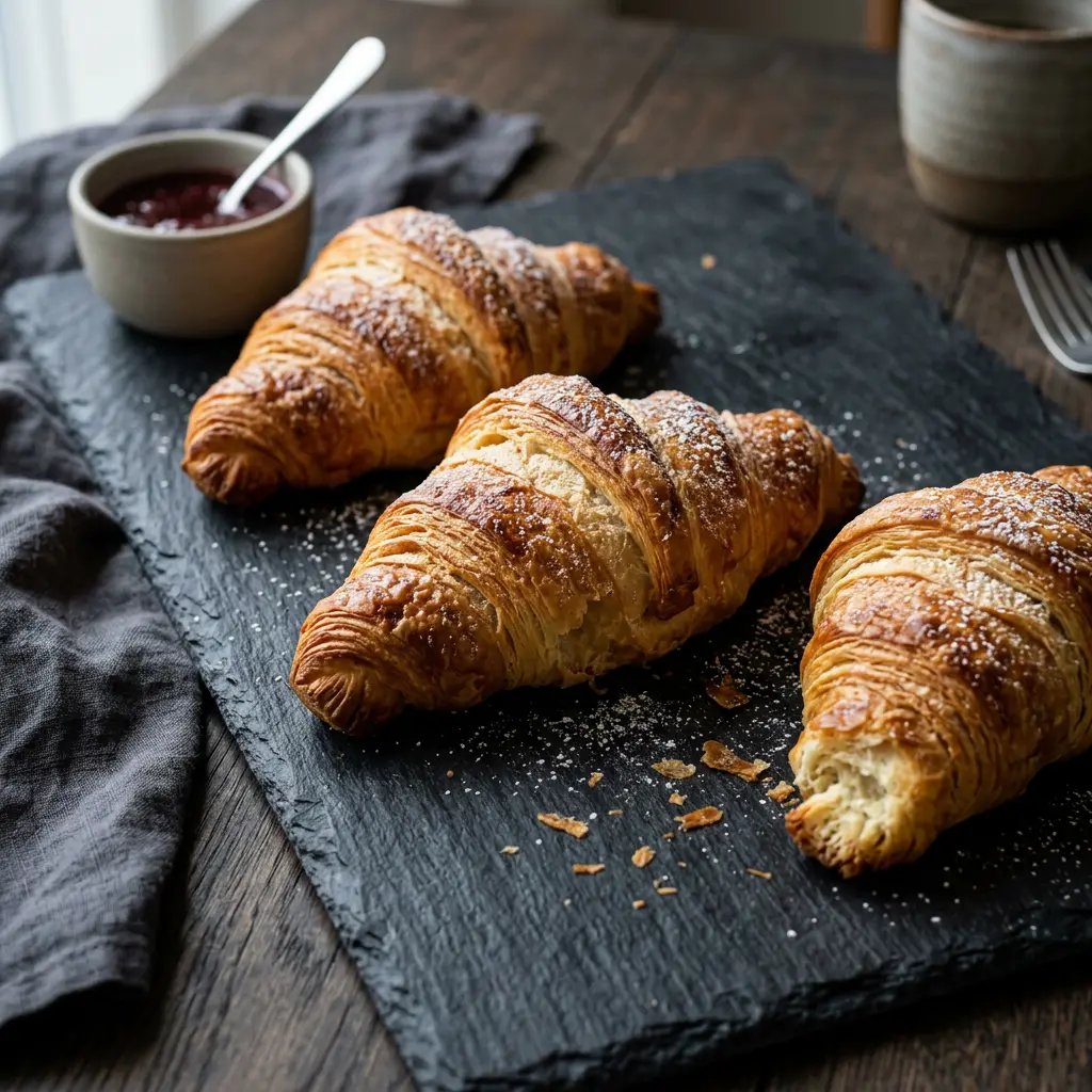 Foto av Croissanter i airfryer som ferdig brød eller bakverk fra airfryer