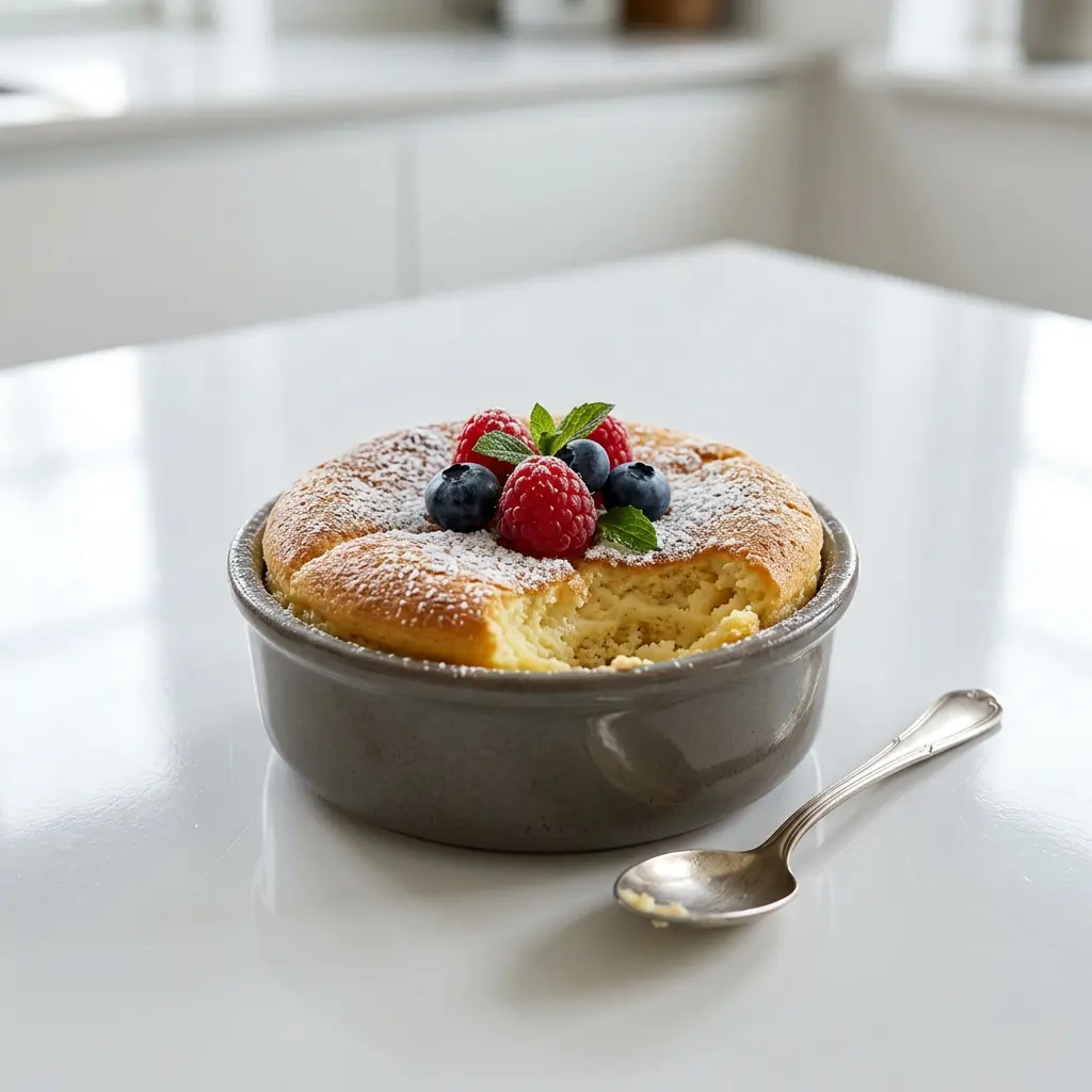 Foto av Dansk eggekake i airfryer som ferdig dessert eller bakverk fra airfryer