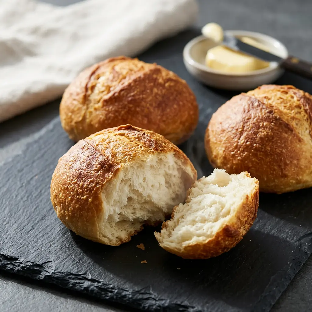 Foto av Frosne boller i airfryer som ferdig brød eller bakverk fra airfryer