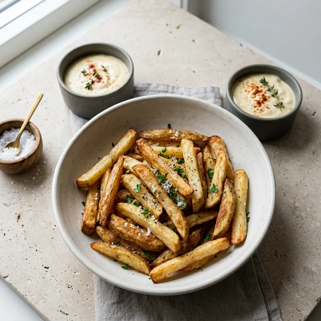 Foto av Hjemmelagde pommes frites i airfryer med sprøtt resultat fra airfryer