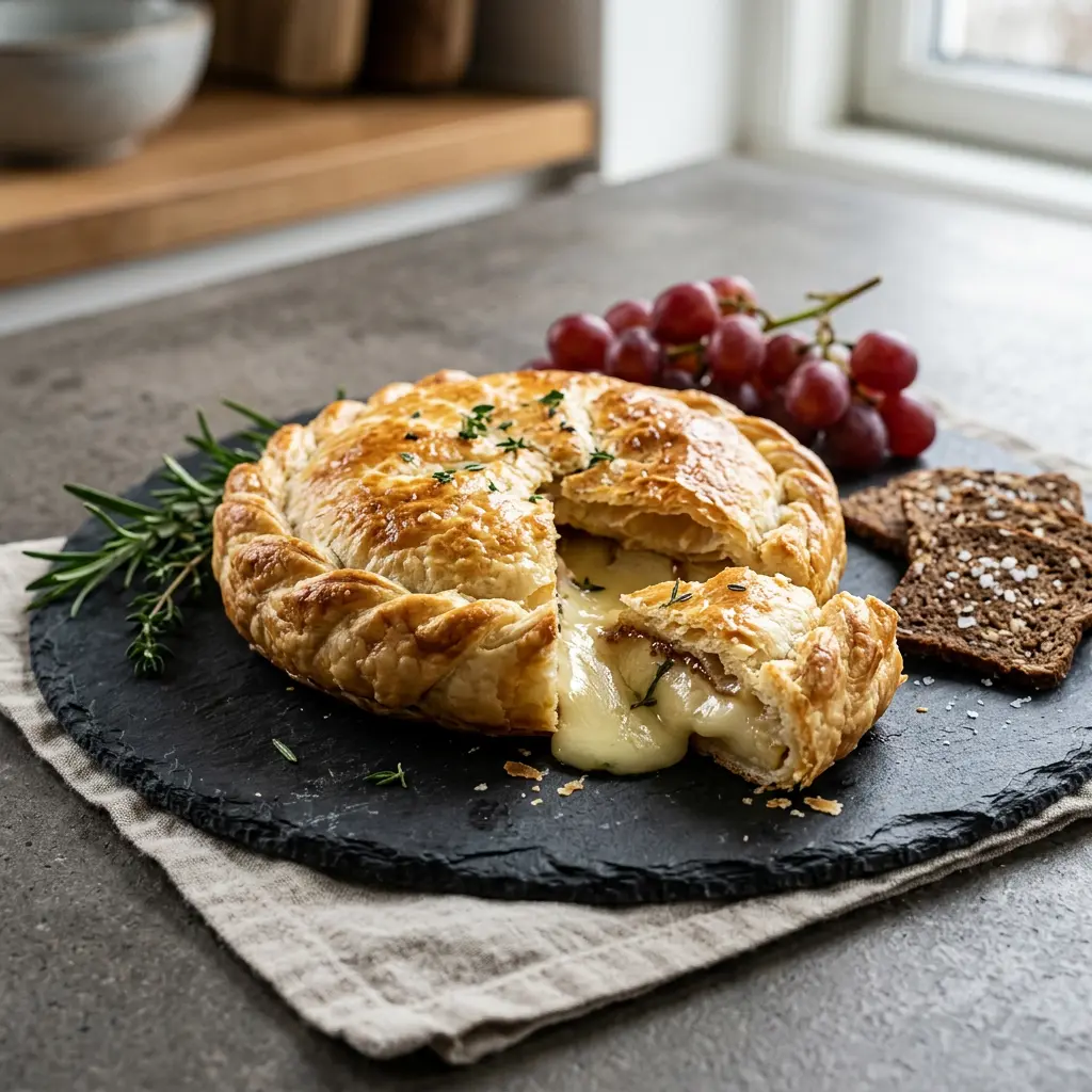 Foto av den ferdige oppskriften Innbakt brie i airfryer