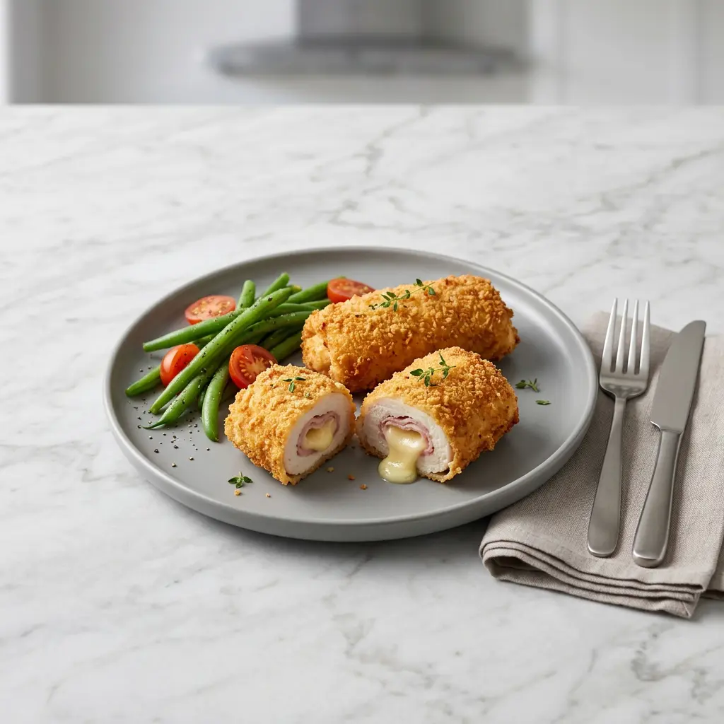 Foto av Kylling cordon bleu i airfryer med ferdig tilberedt fjærkre fra airfryer