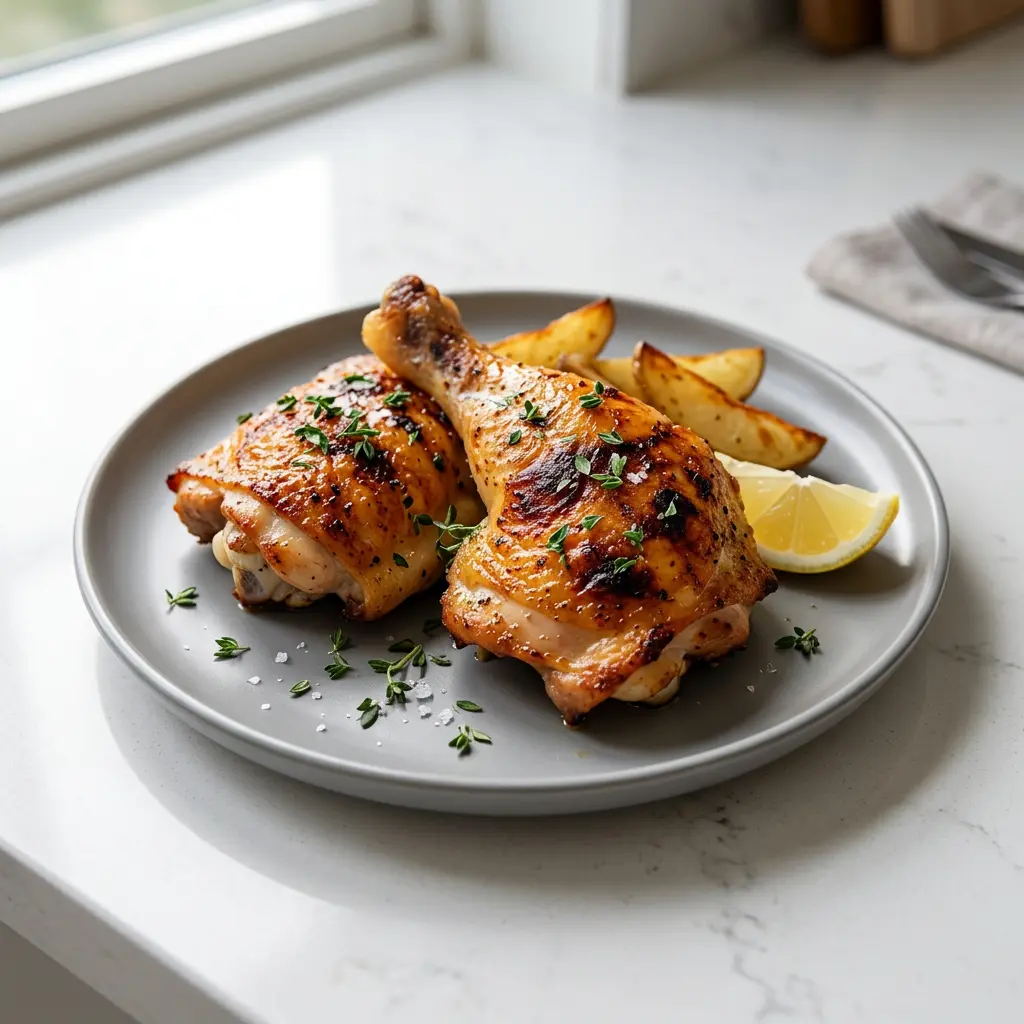 Foto av Kyllinglår i airfryer med ferdig tilberedt fjærkre fra airfryer
