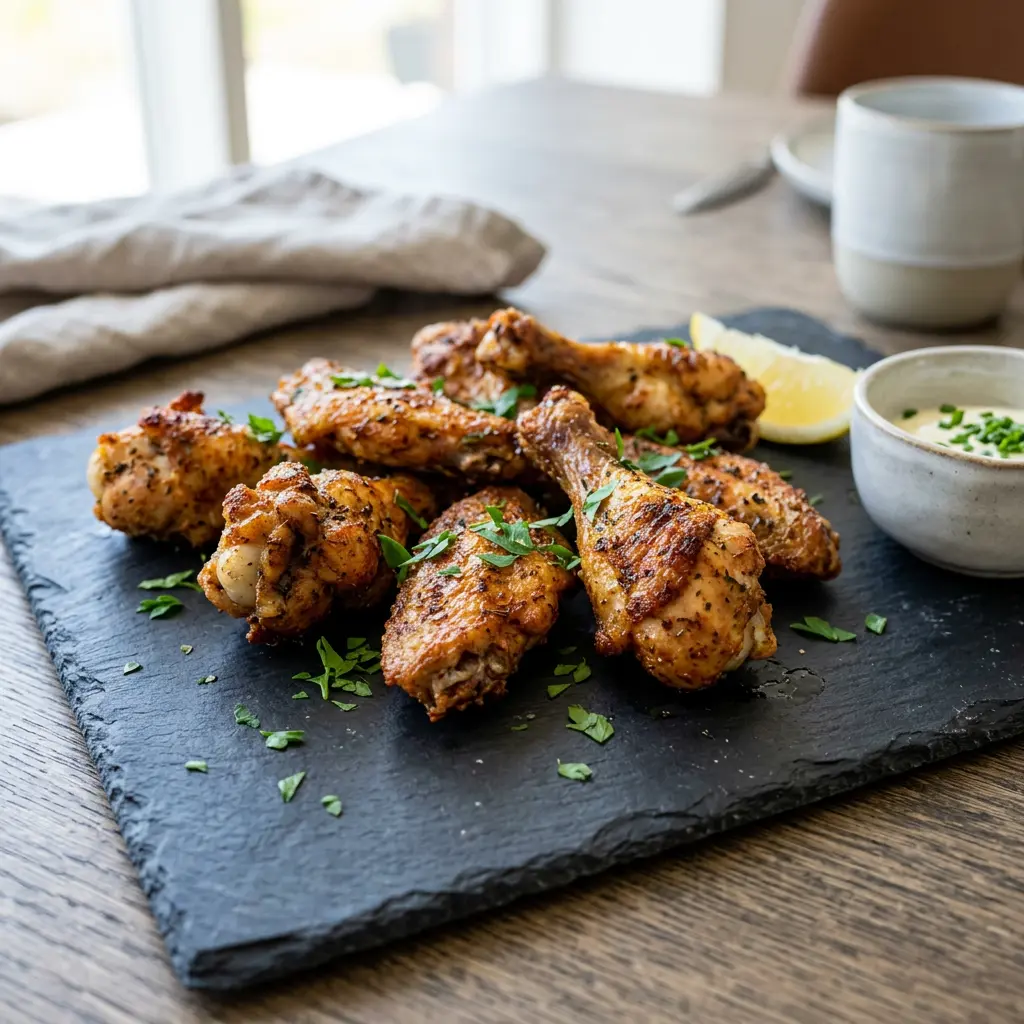 Foto av Kyllingstykker i airfryer med ferdig tilberedt fjærkre fra airfryer