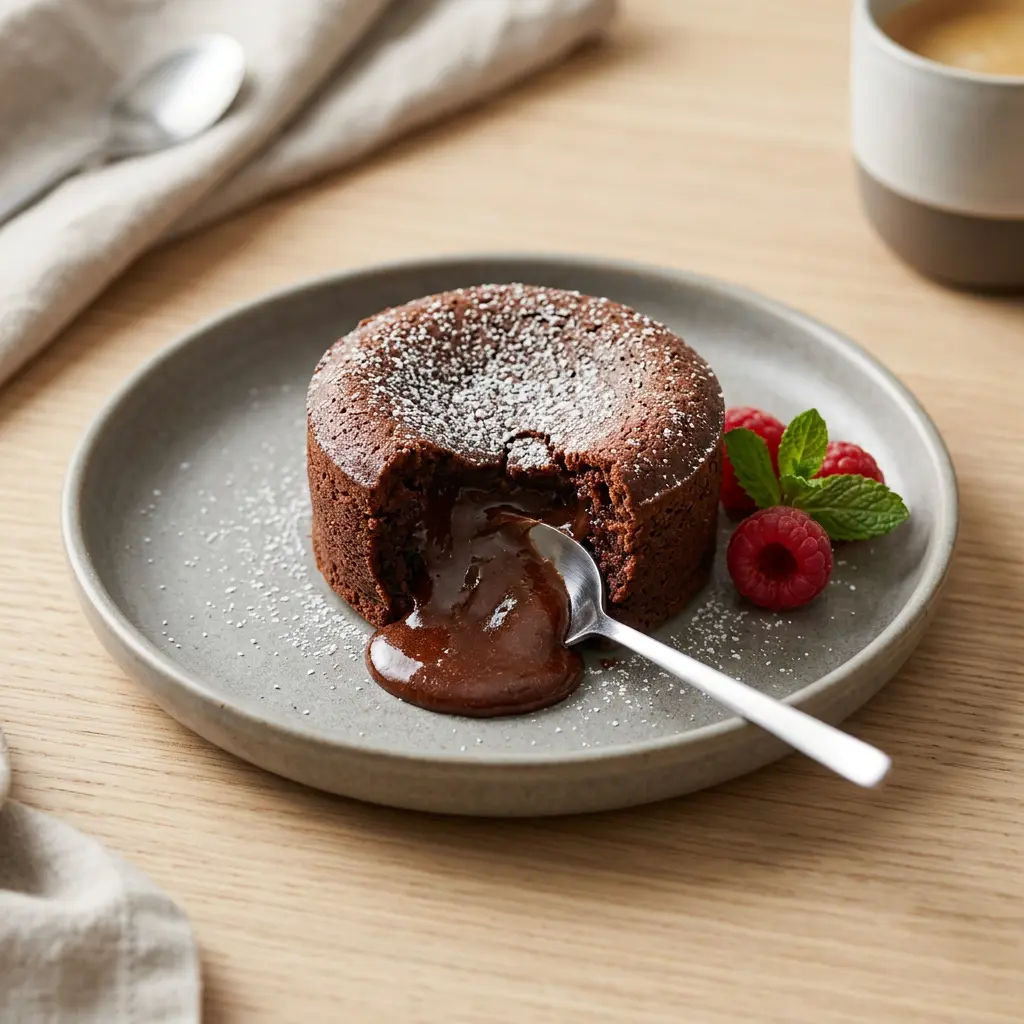 Foto av den ferdige oppskriften Lava cake i airfryer