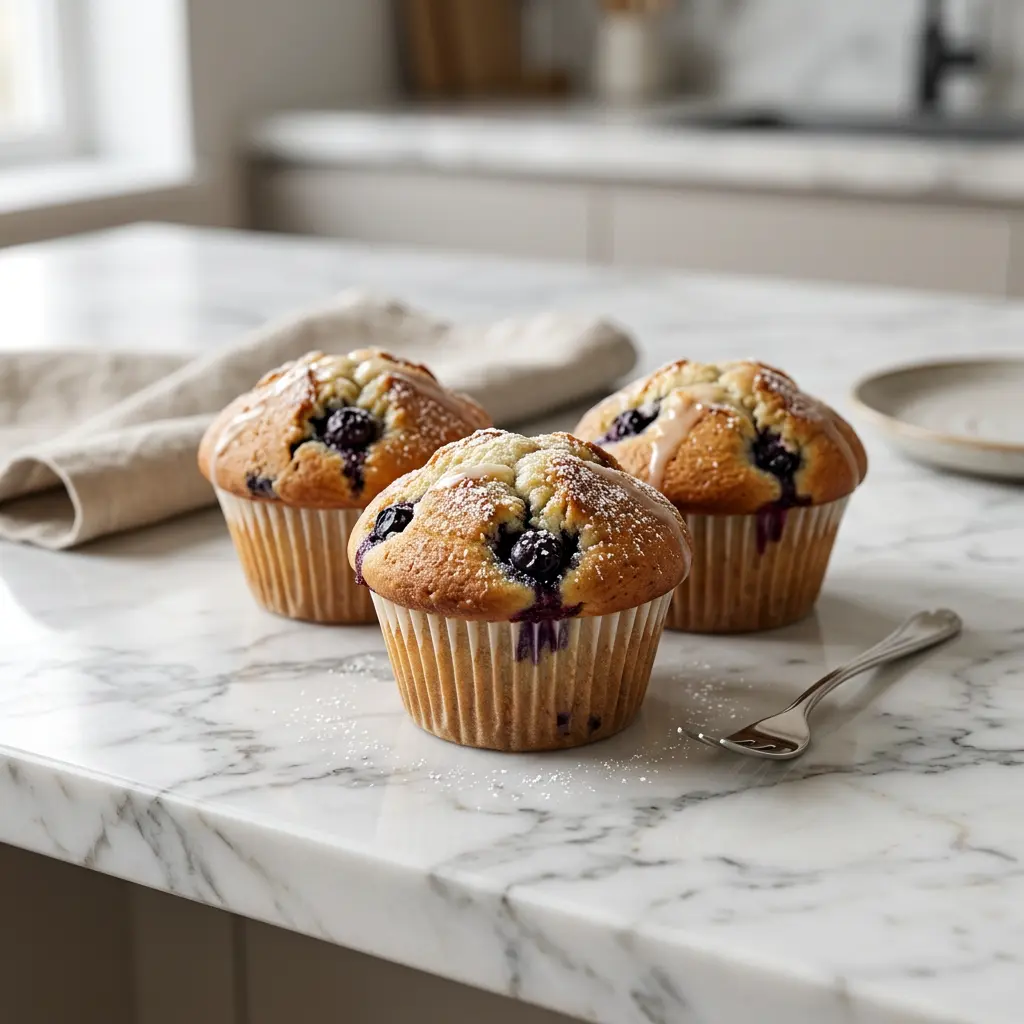 Foto av Muffins i airfryer som ferdig dessert eller bakverk fra airfryer