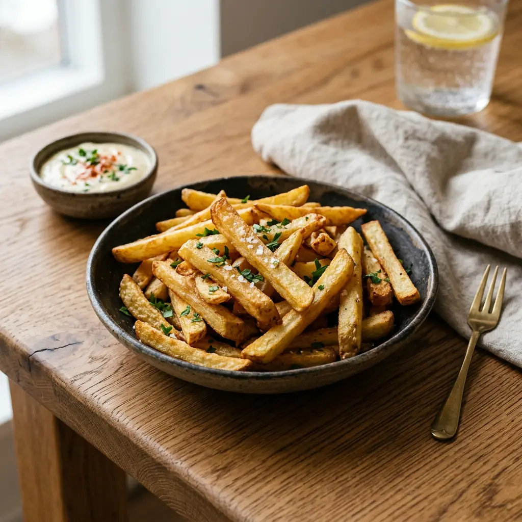 Foto av Pommes frites i airfryer med sprøtt resultat fra airfryer