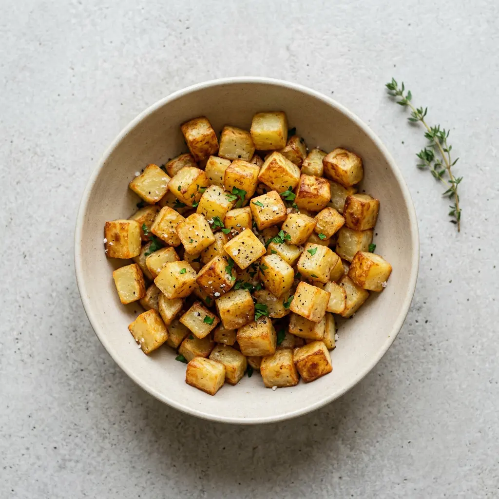 Foto av den ferdige oppskriften Potetterninger i airfryer