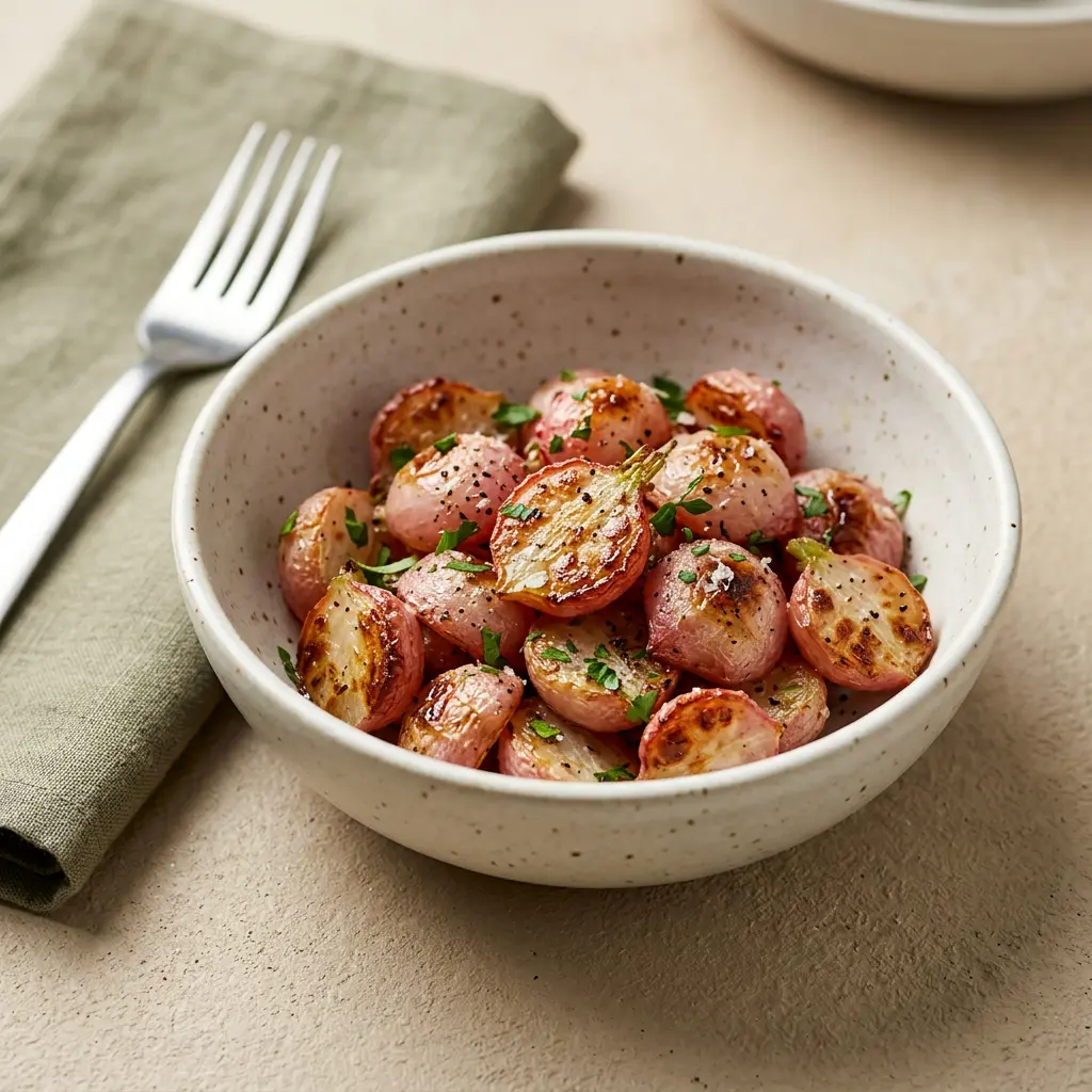 Foto av den ferdige oppskriften Reddiker i airfryer