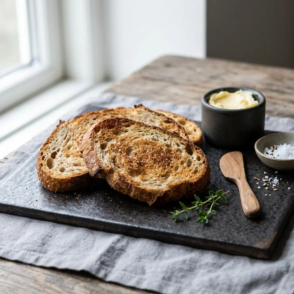 Foto av Ristet brød i airfryer som ferdig brød eller bakverk fra airfryer