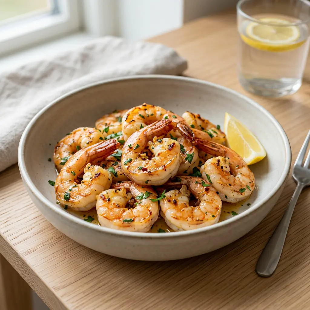 Foto av Scampi i airfryer med ferdig tilberedt fisk eller skalldyr