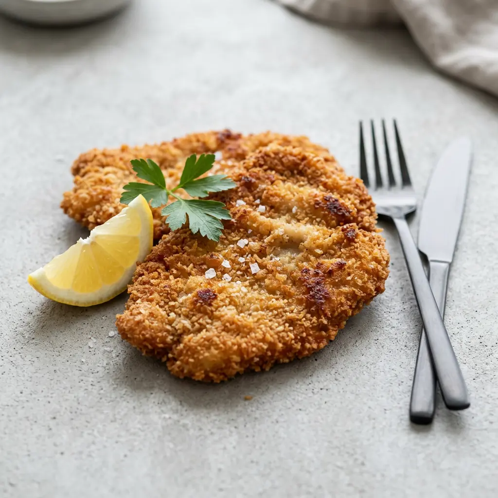 Foto av den ferdige oppskriften Schnitzel i airfryer