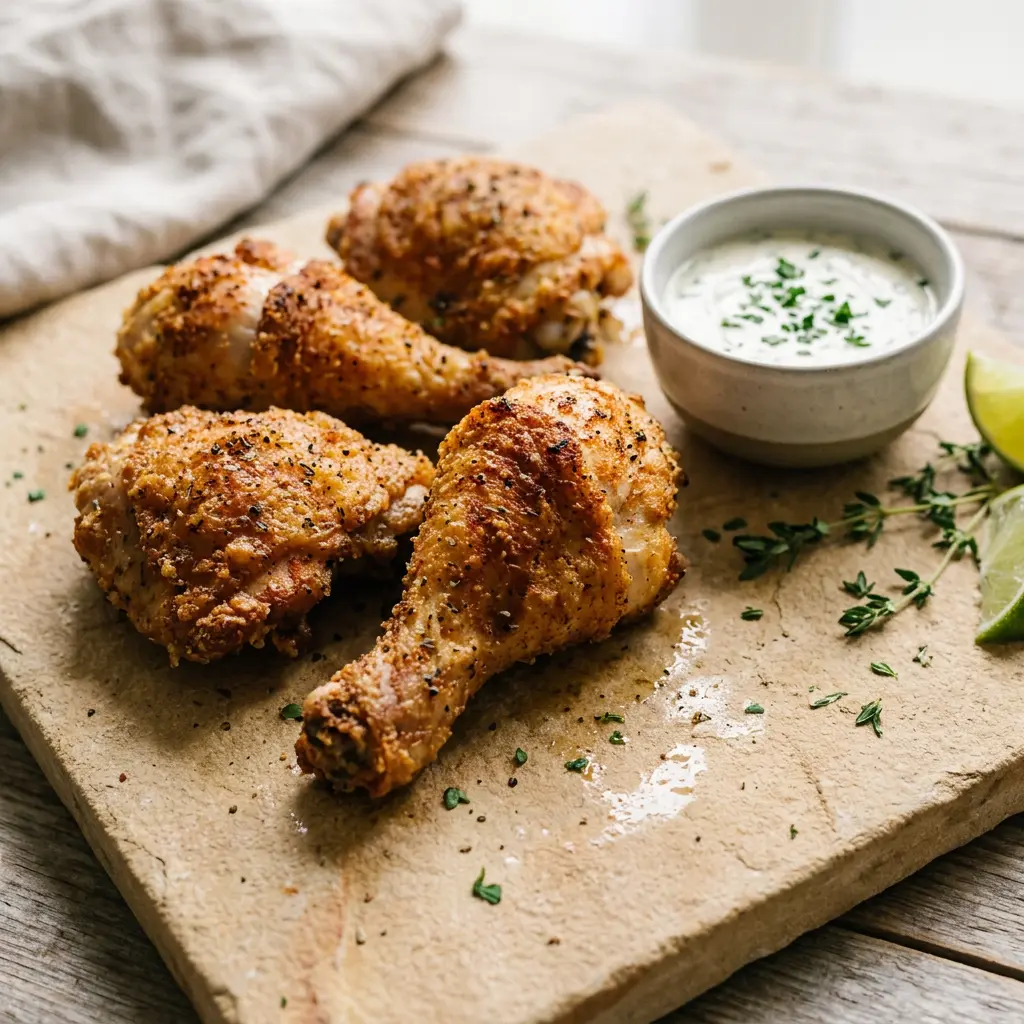 Foto av Sprø kylling i airfryer med ferdig tilberedt fjærkre fra airfryer