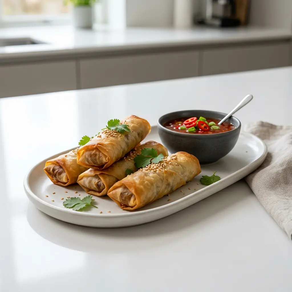 Foto av den ferdige oppskriften Vårruller i airfryer
