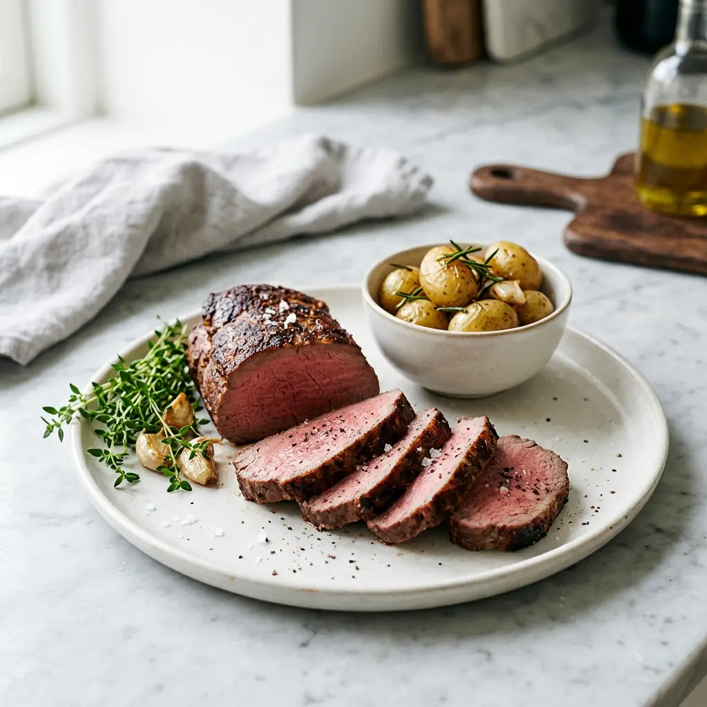 Foto av den ferdige oppskriften Ytrefilet av storfe i airfryer
