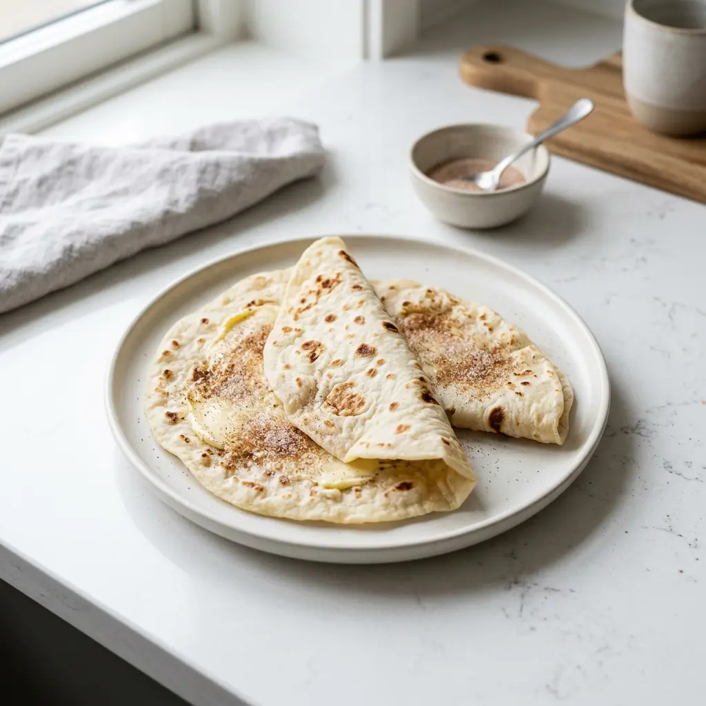 Foto av Lefse klar til servering