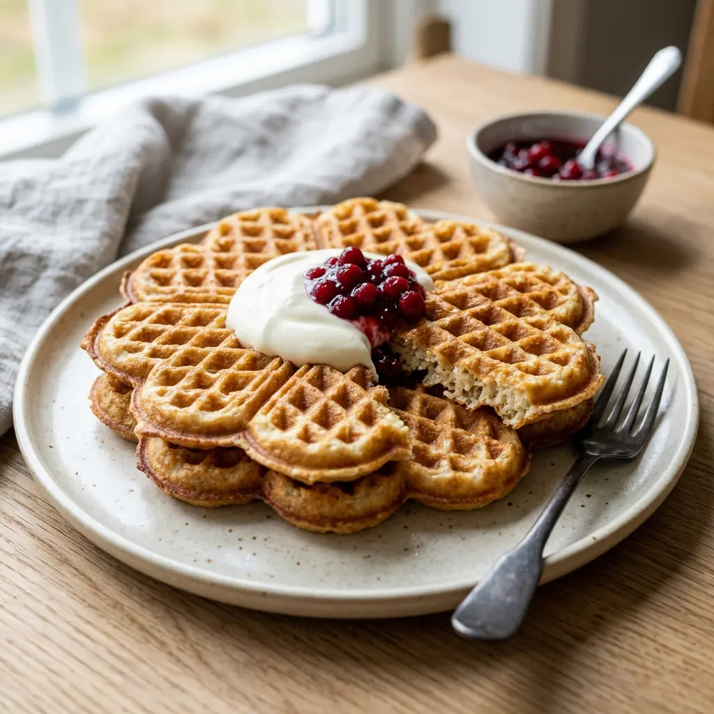 Foto av Norske vafler klar til servering