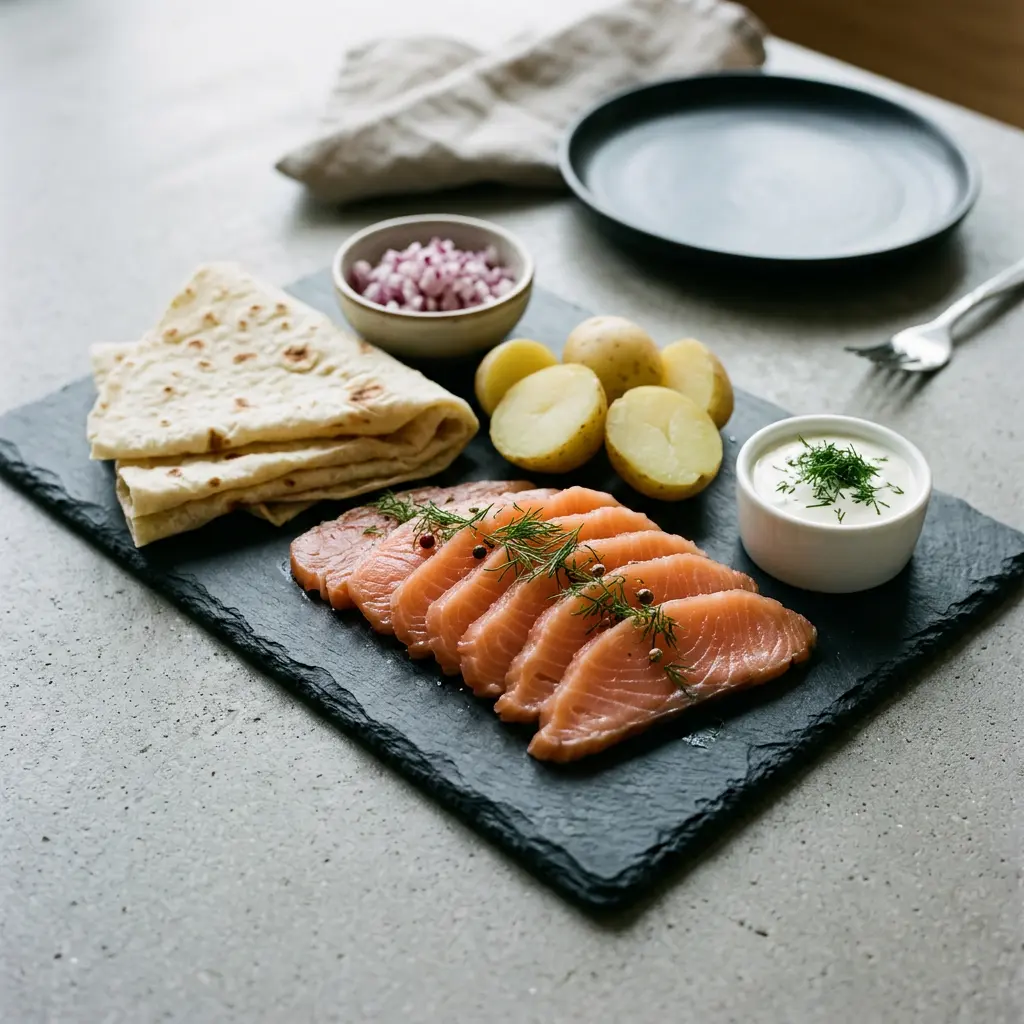 Foto av Rakfisk klar til servering
